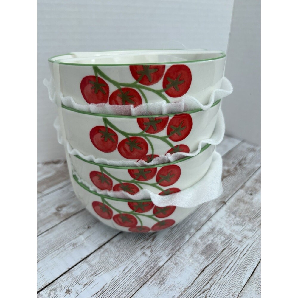 Tomato Bowls Hobby Lobby Ceramic Hand Painted Set of 4